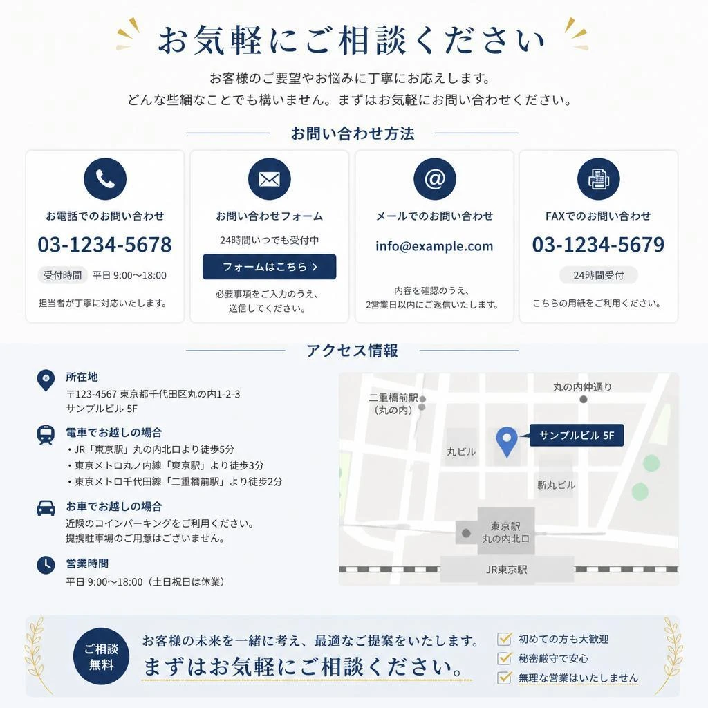 今すぐお問い合わせを！