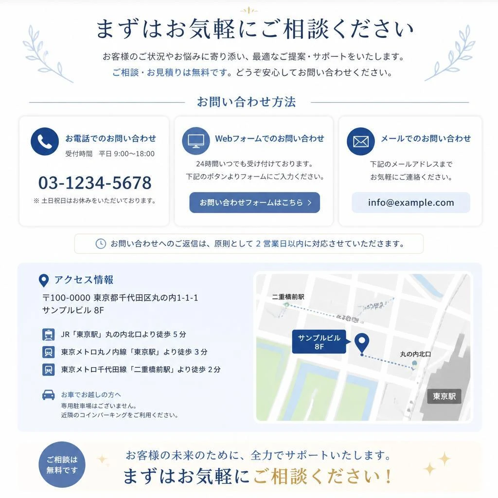 今すぐお問い合わせを！