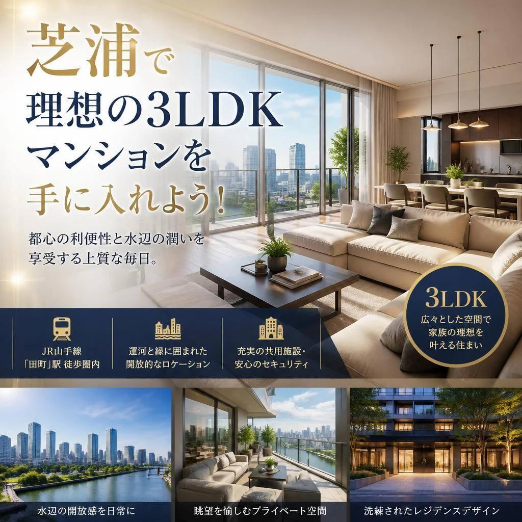 芝浦で理想の3LDKマンションを手に入れよう！