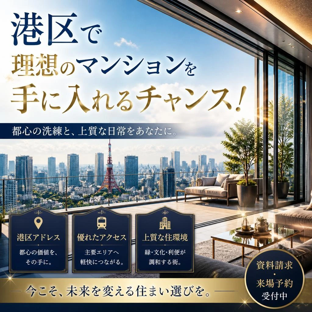 港区で理想のマンションを手に入れるチャンス！