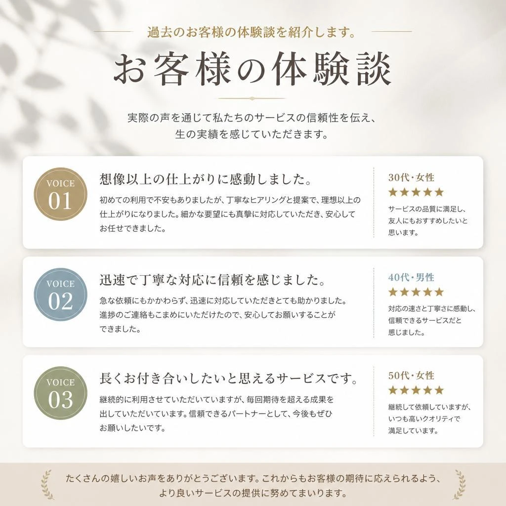 お客様の声