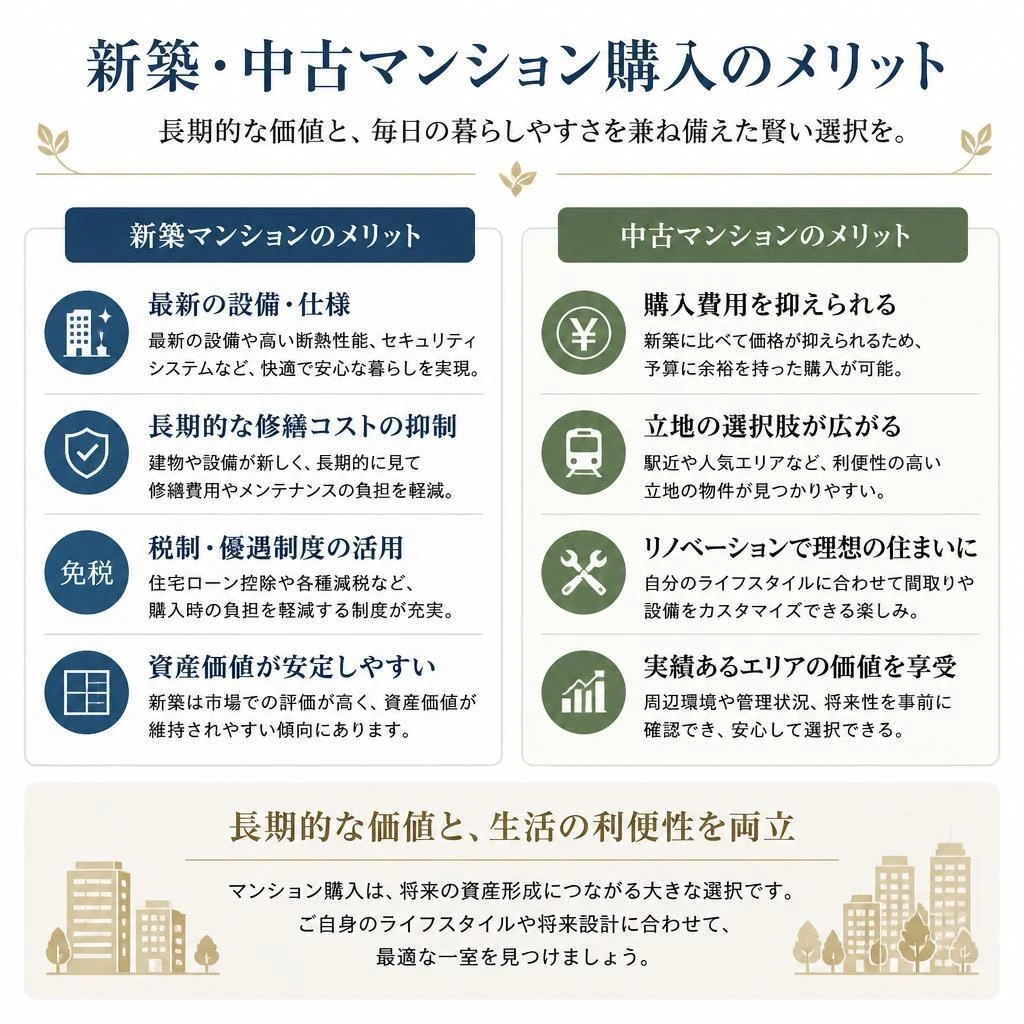 2. 購入メリット｜なぜマンションを選ぶべきか