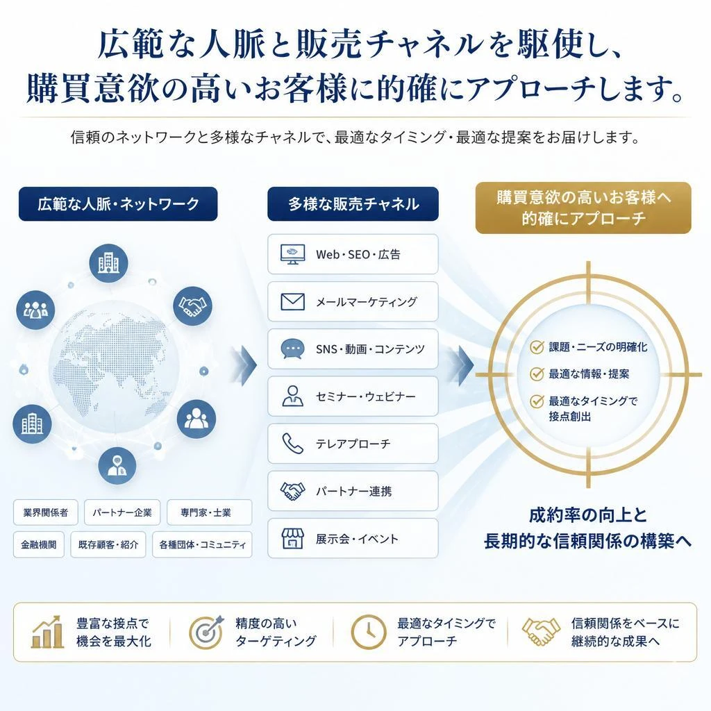 強力なネットワークを活用した販売