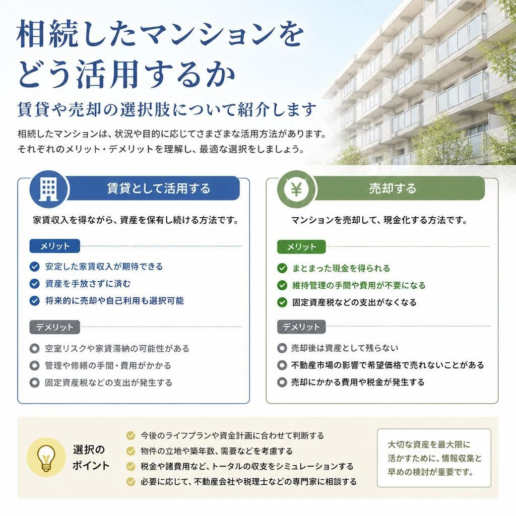 相続後のマンションの活用方法