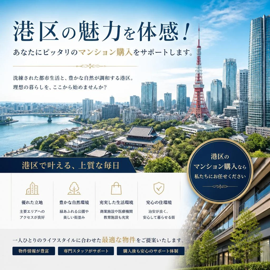 港区の魅力を体感！あなたにピッタリのマンション購入をサポートします。