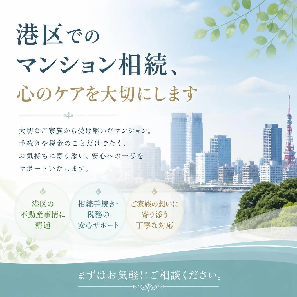港区でのマンション相続、心のケアを大切にします
