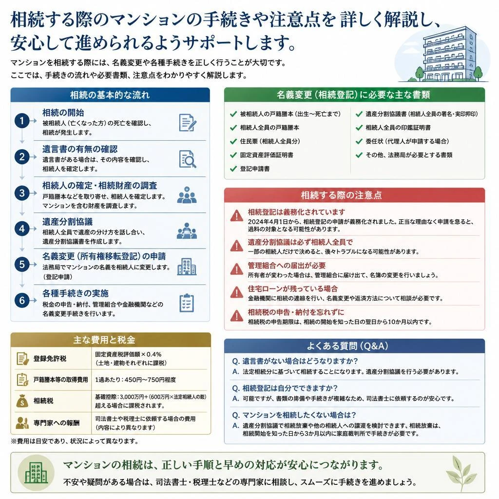 マンション相続の流れ