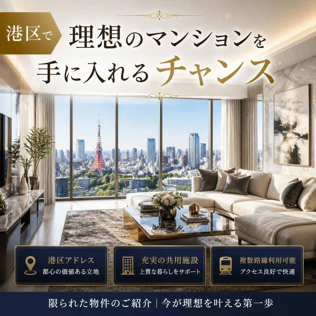 港区で理想のマンションを手に入れるチャンス