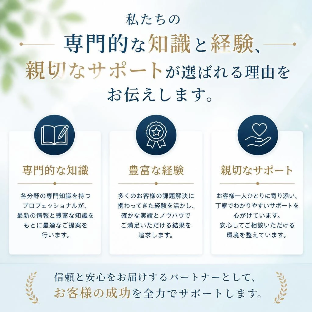 選ばれる理由：COLOR’U不動産の強み