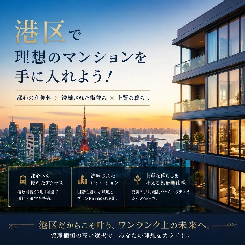港区で理想のマンションを手に入れよう！