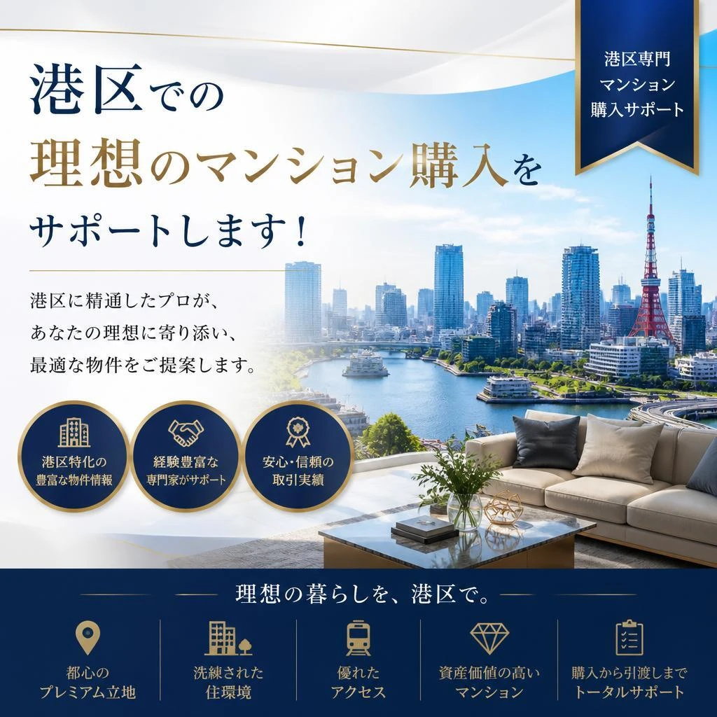 港区での理想のマンション購入をサポートします！