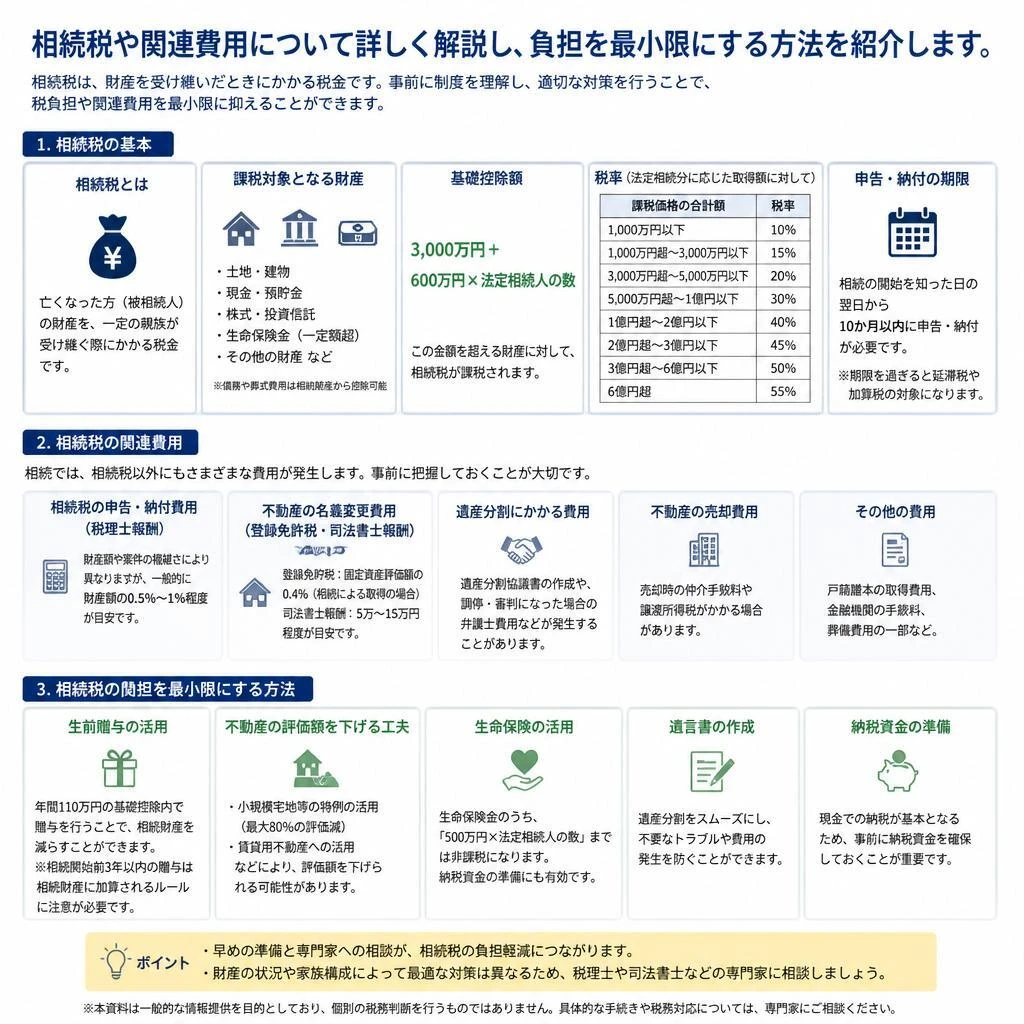 相続にかかる税金と費用の解説
