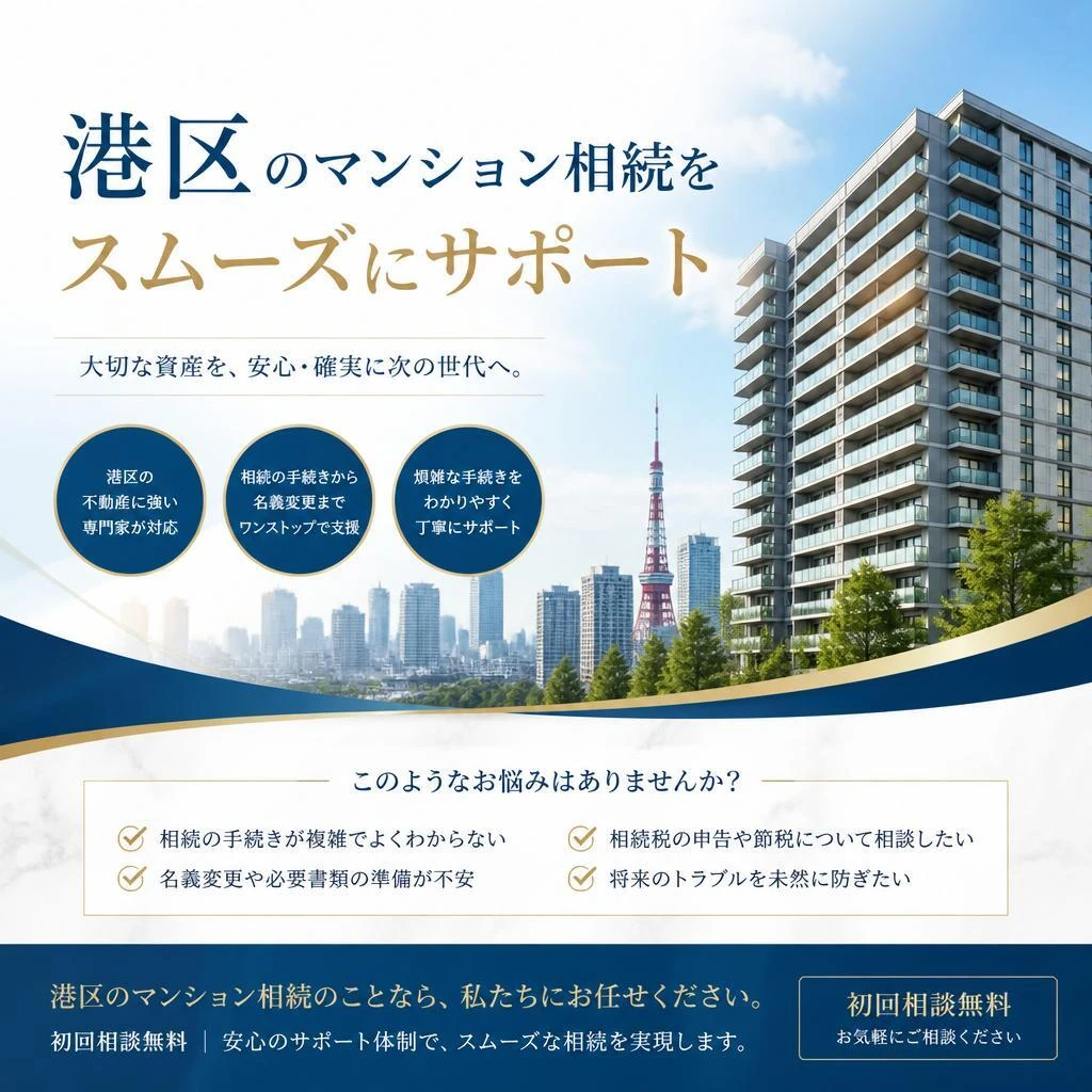 港区のマンション相続をスムーズにサポート