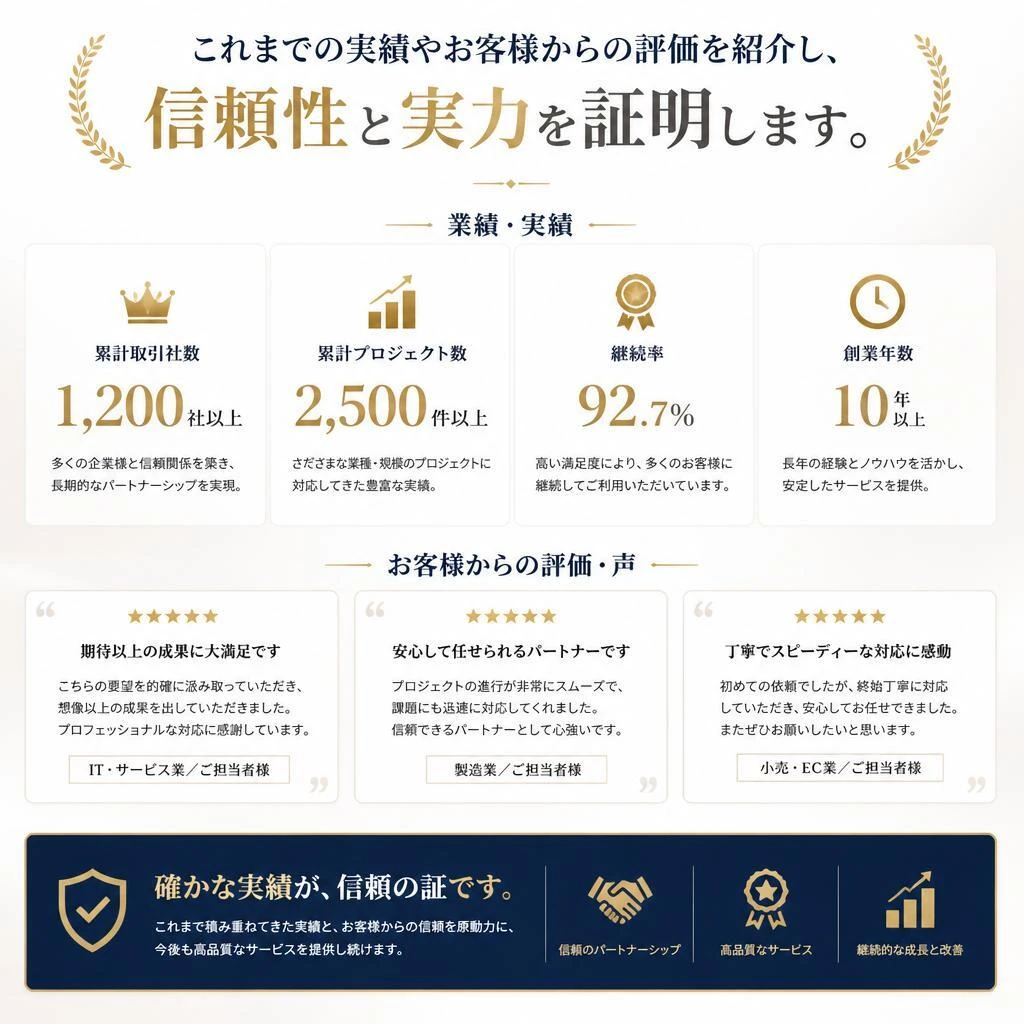 実績とお客様の声