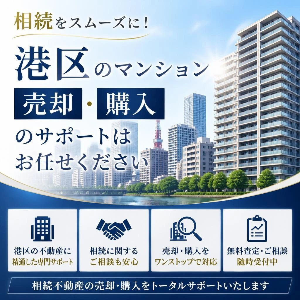相続をスムーズに！港区のマンション売却、購入のサポートはお任せください