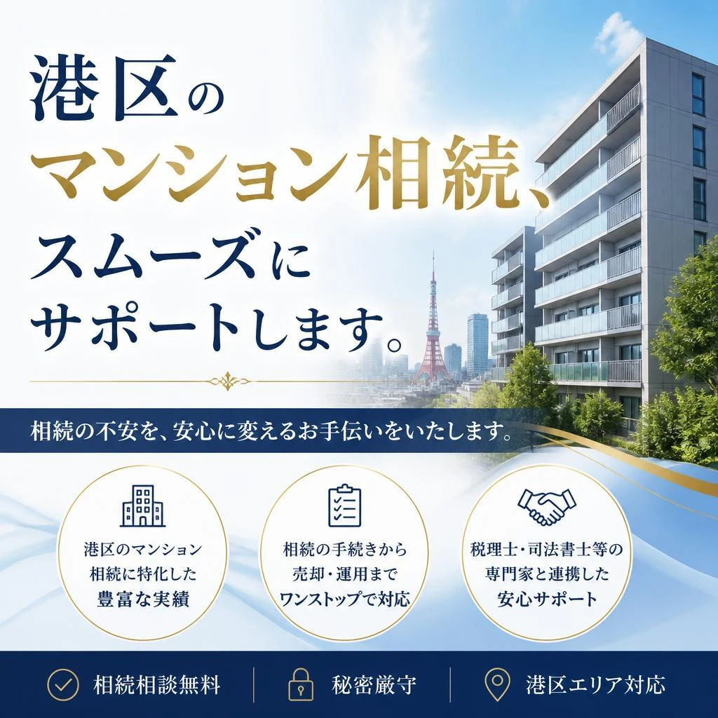 港区のマンション相続、スムーズにサポートします。