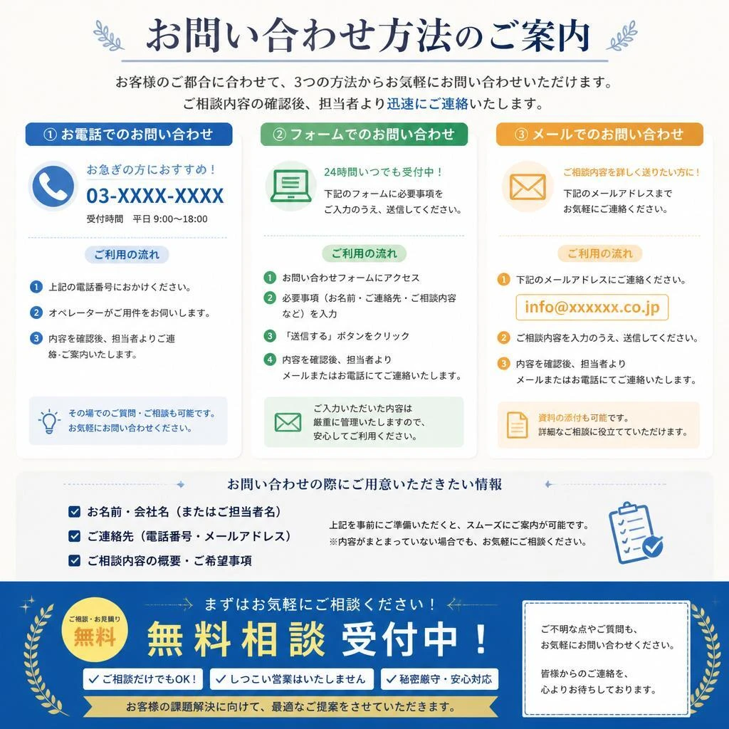 無料相談のお申し込み