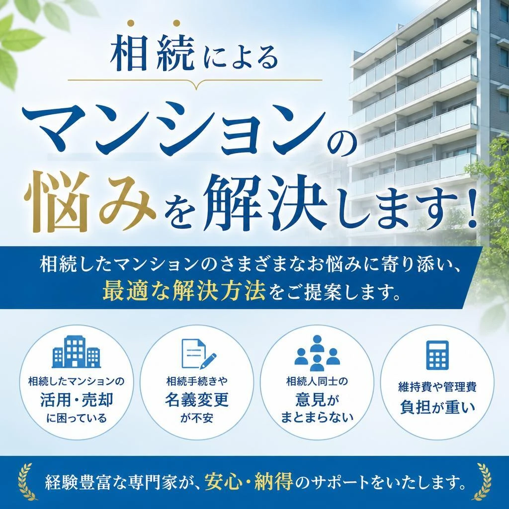 相続によるマンションの悩みを解決します！
