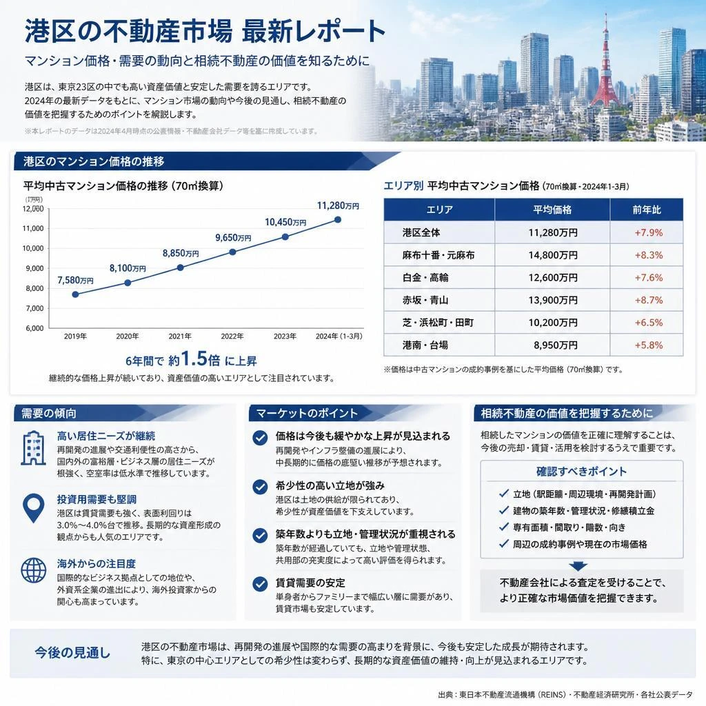 港区のマンション市場の動向
