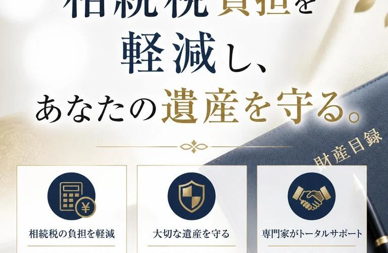 相続税負担を軽減し、あなたの遺産を守る。