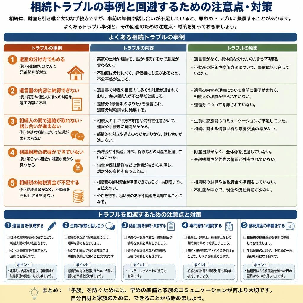 相続トラブルを避けるために