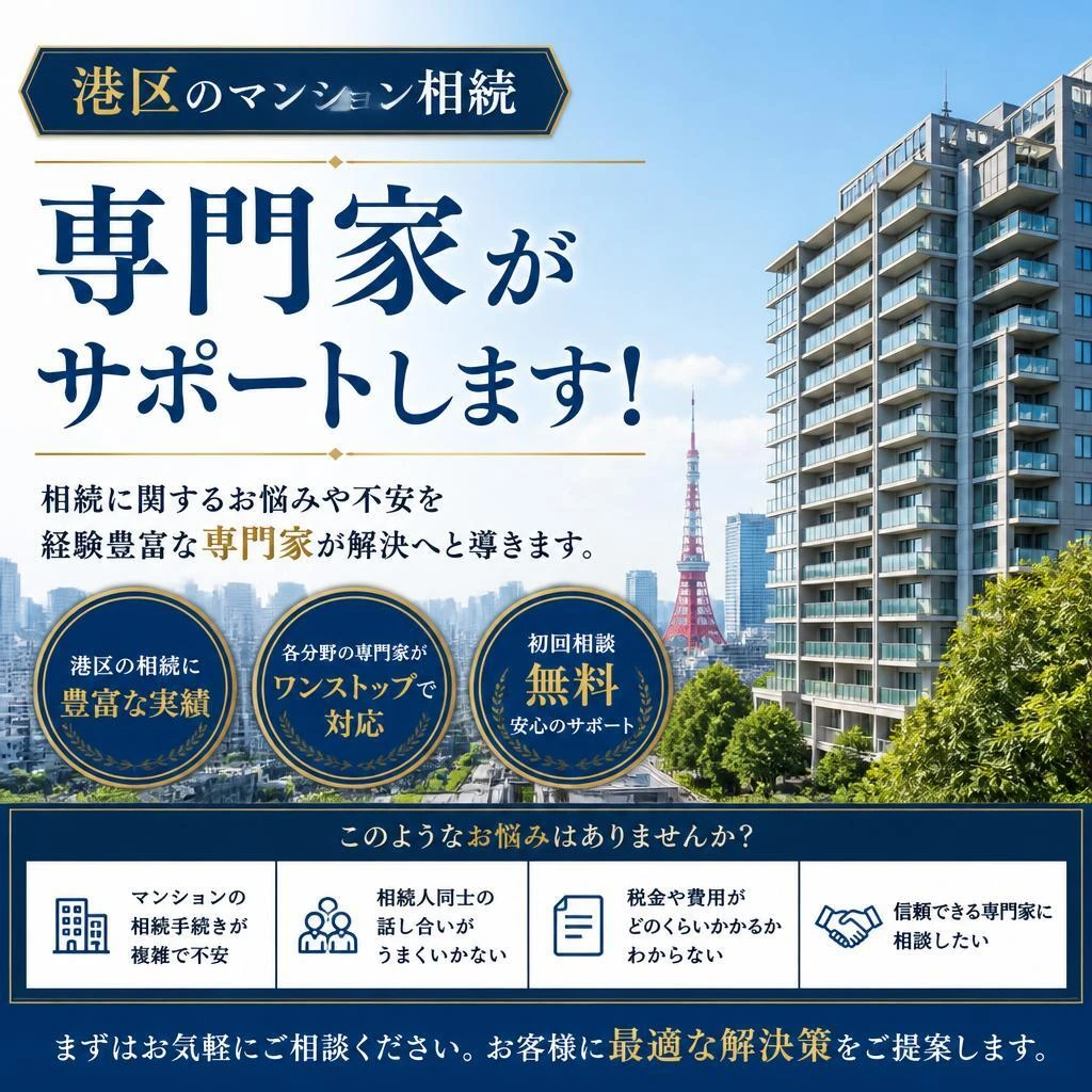 港区のマンション相続、専門家がサポートします！