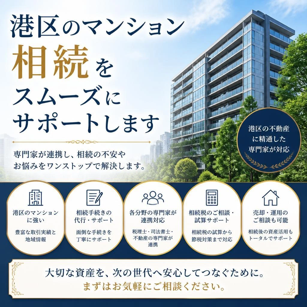 港区のマンション相続をスムーズにサポートします