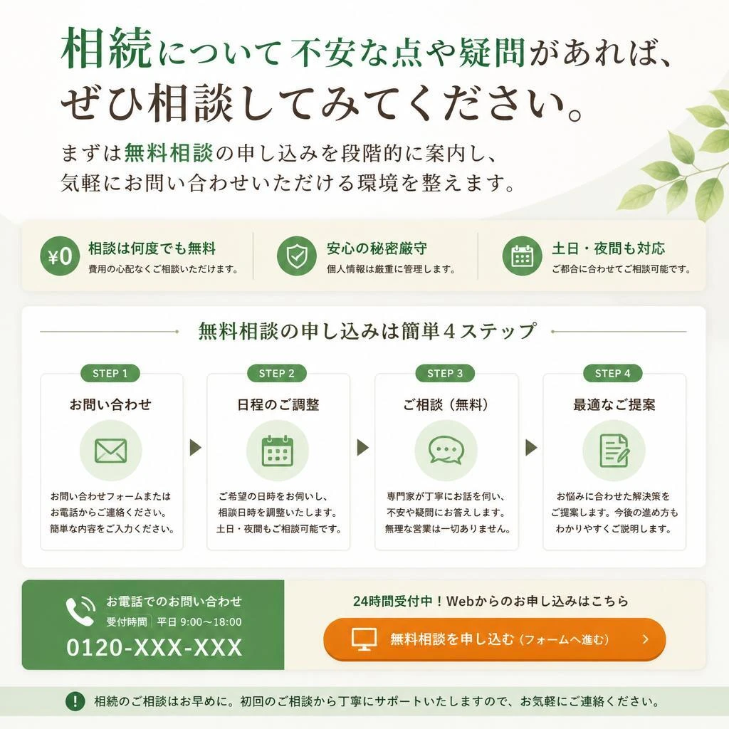まずは無料相談を！