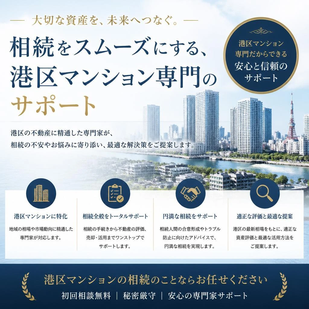 相続をスムーズにする、港区マンション専門のサポート