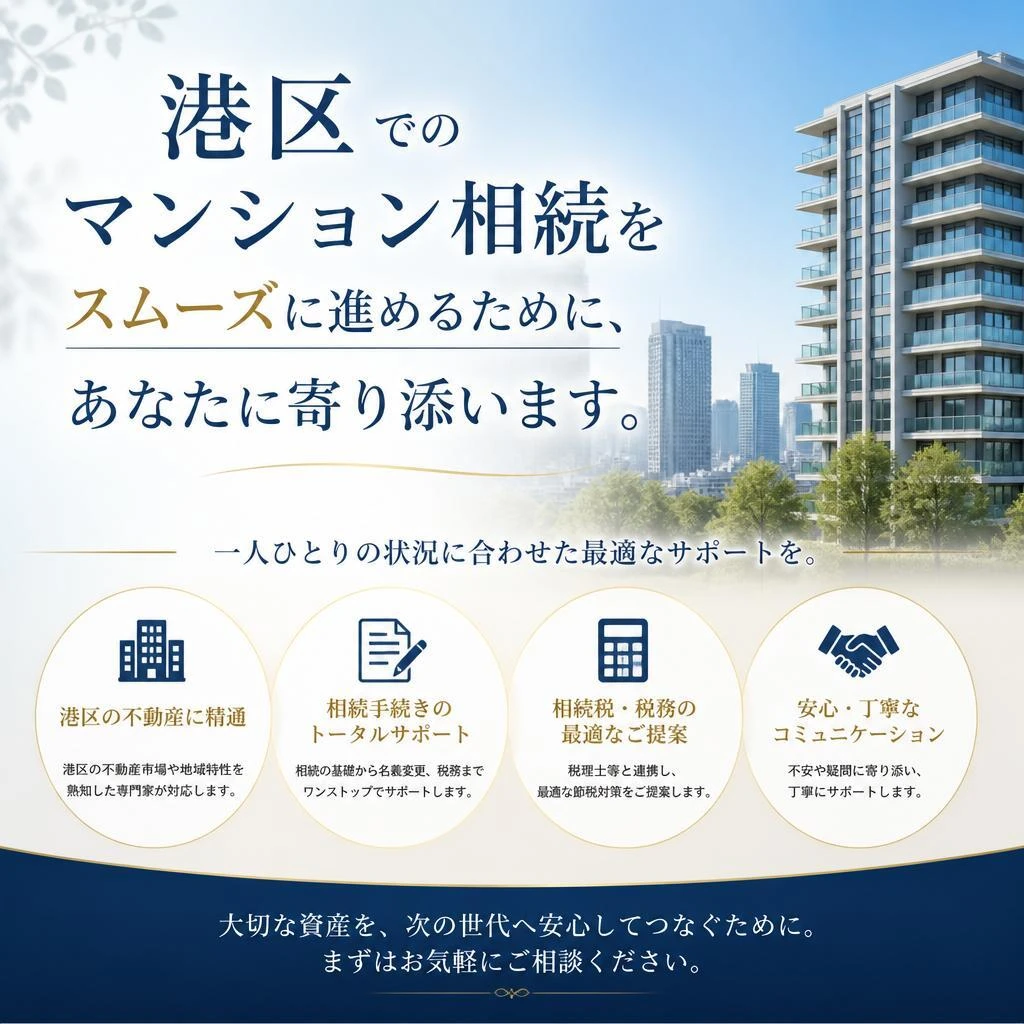 港区でのマンション相続をスムーズに進めるために、あなたに寄り添います。