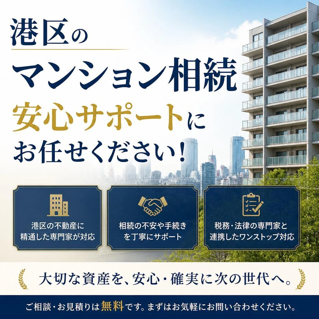 港区のマンション相続、安心サポートにお任せください！