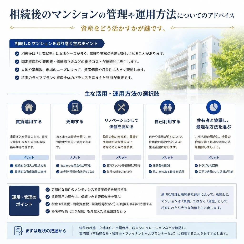 相続後のマンション管理・運用