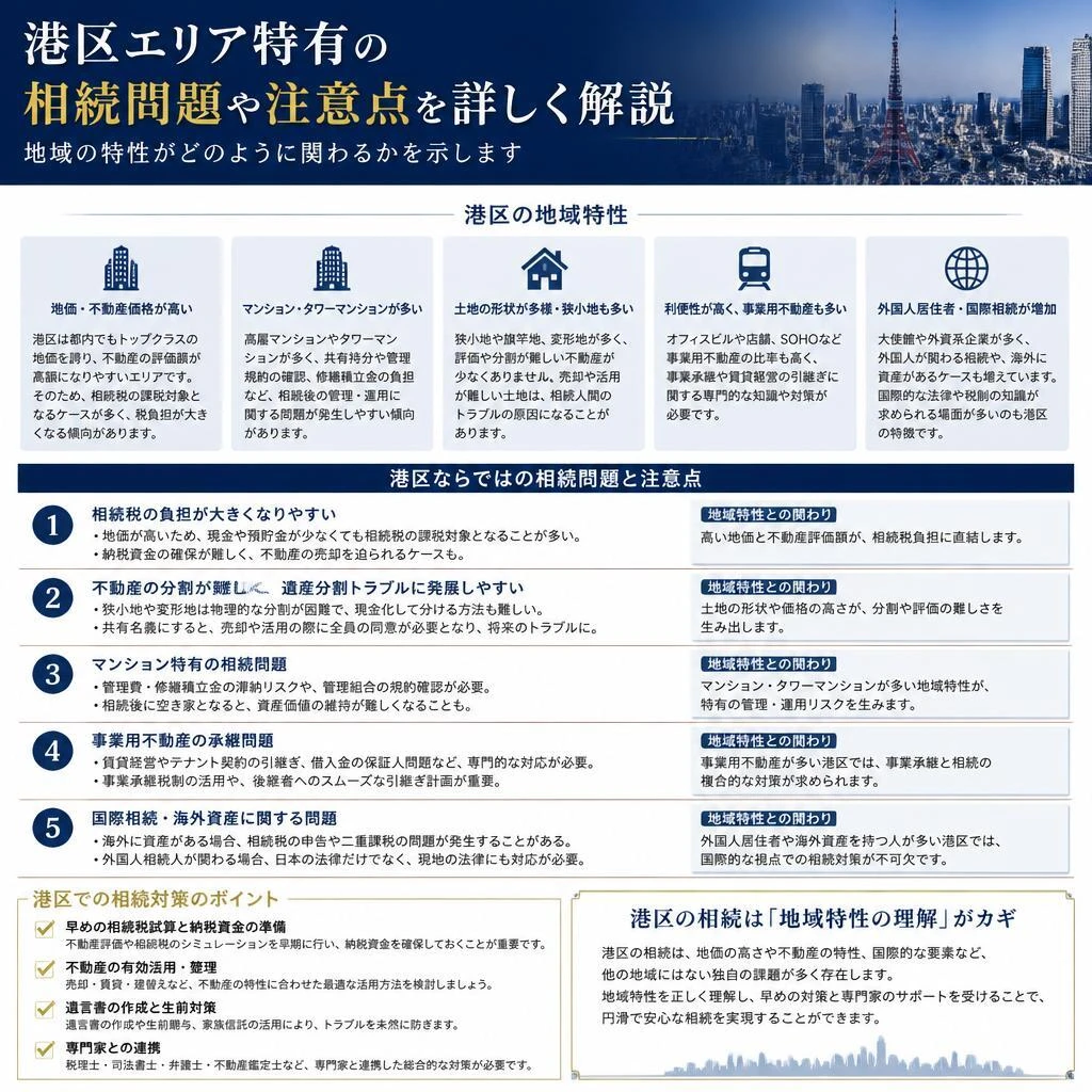 港区のマンション相続、特有の注意点