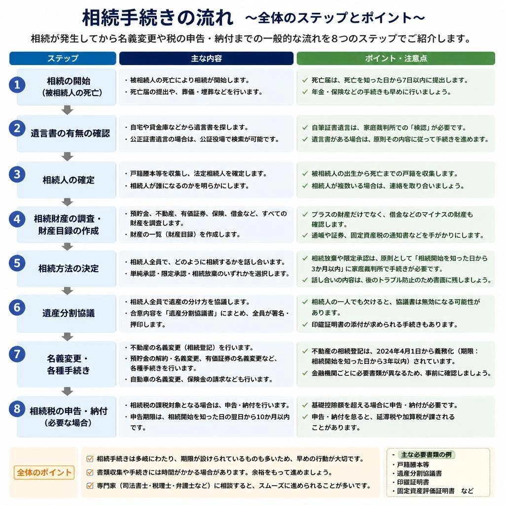 2. 相続手続きの流れ