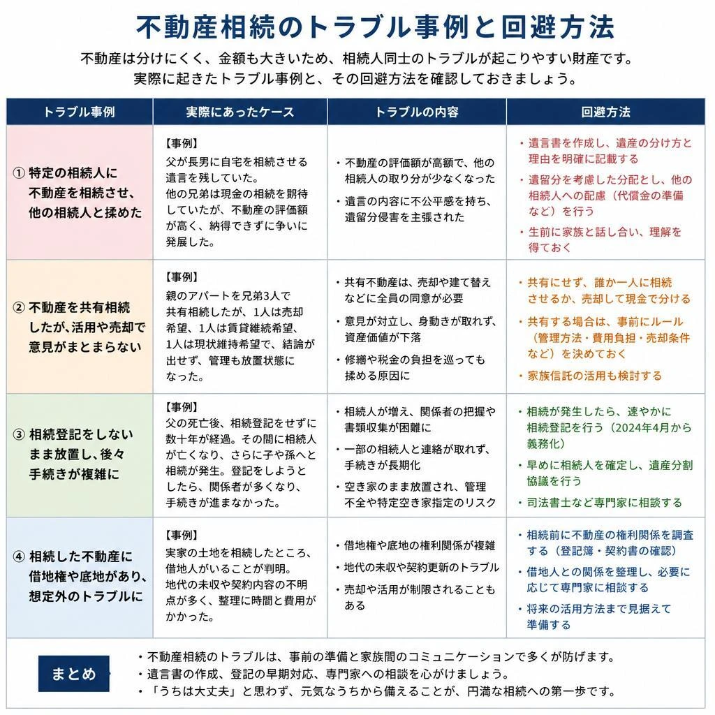 5. 不動産相続のトラブル事例