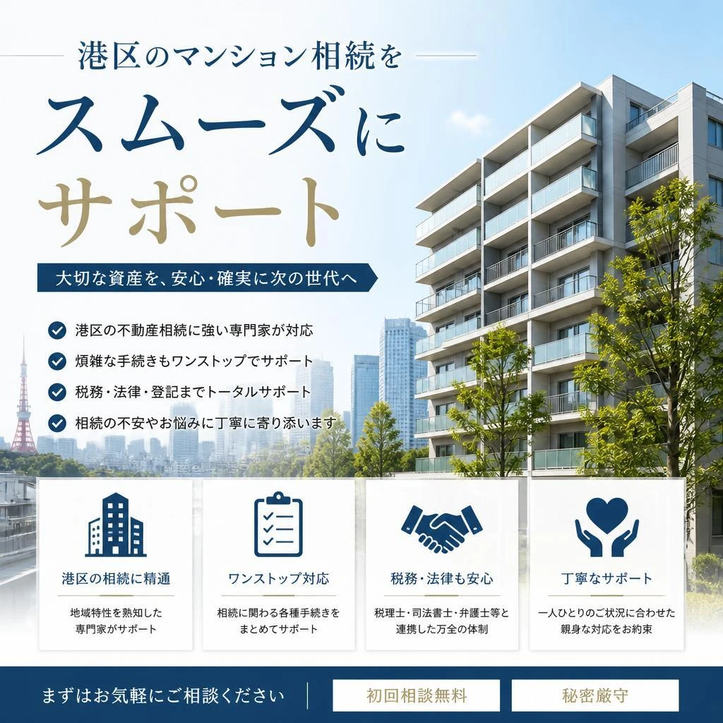 港区のマンション相続をスムーズにサポート