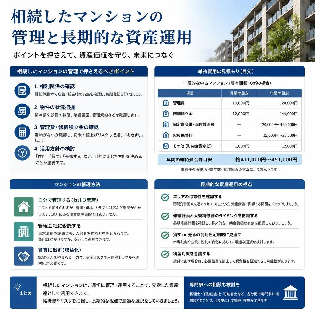 相続後のマンションの管理方法