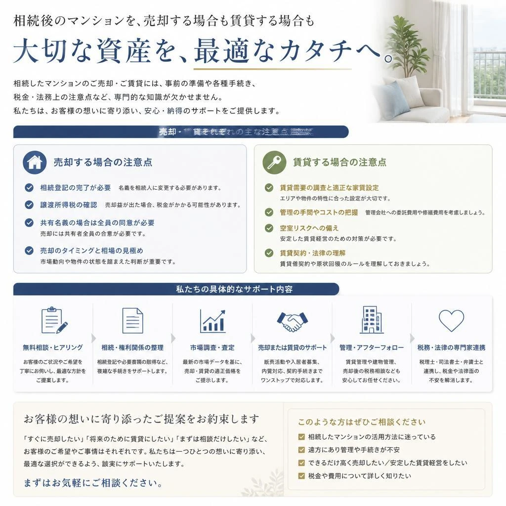 売却・賃貸を考える前に知っておくべきこと