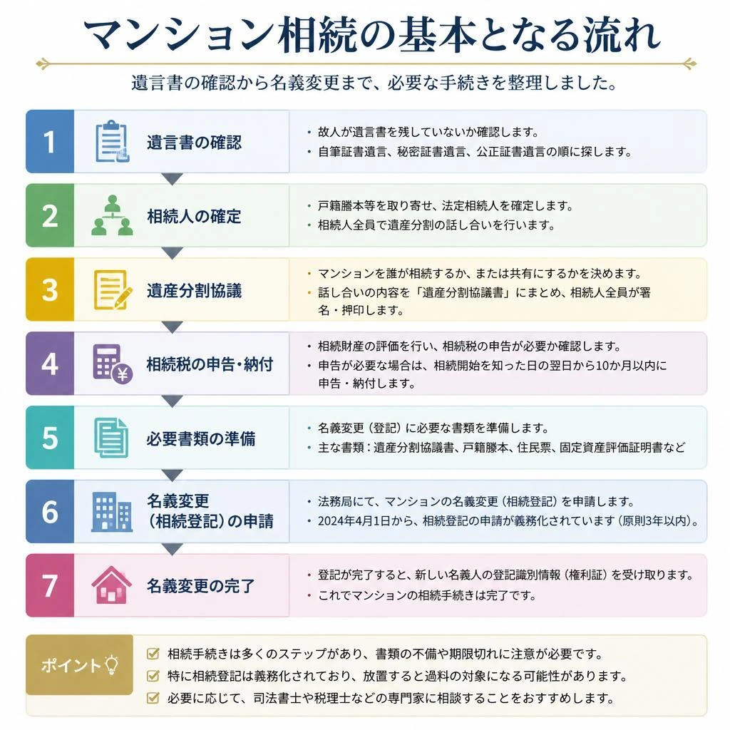 相続の流れと必要な手続き