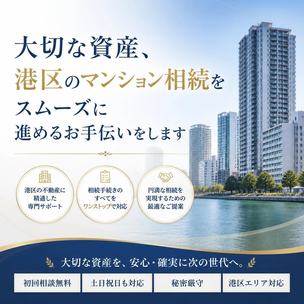 大切な資産、港区のマンション相続をスムーズに進めるお手伝いをします