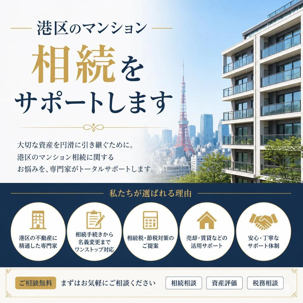 港区のマンション相続をサポートします