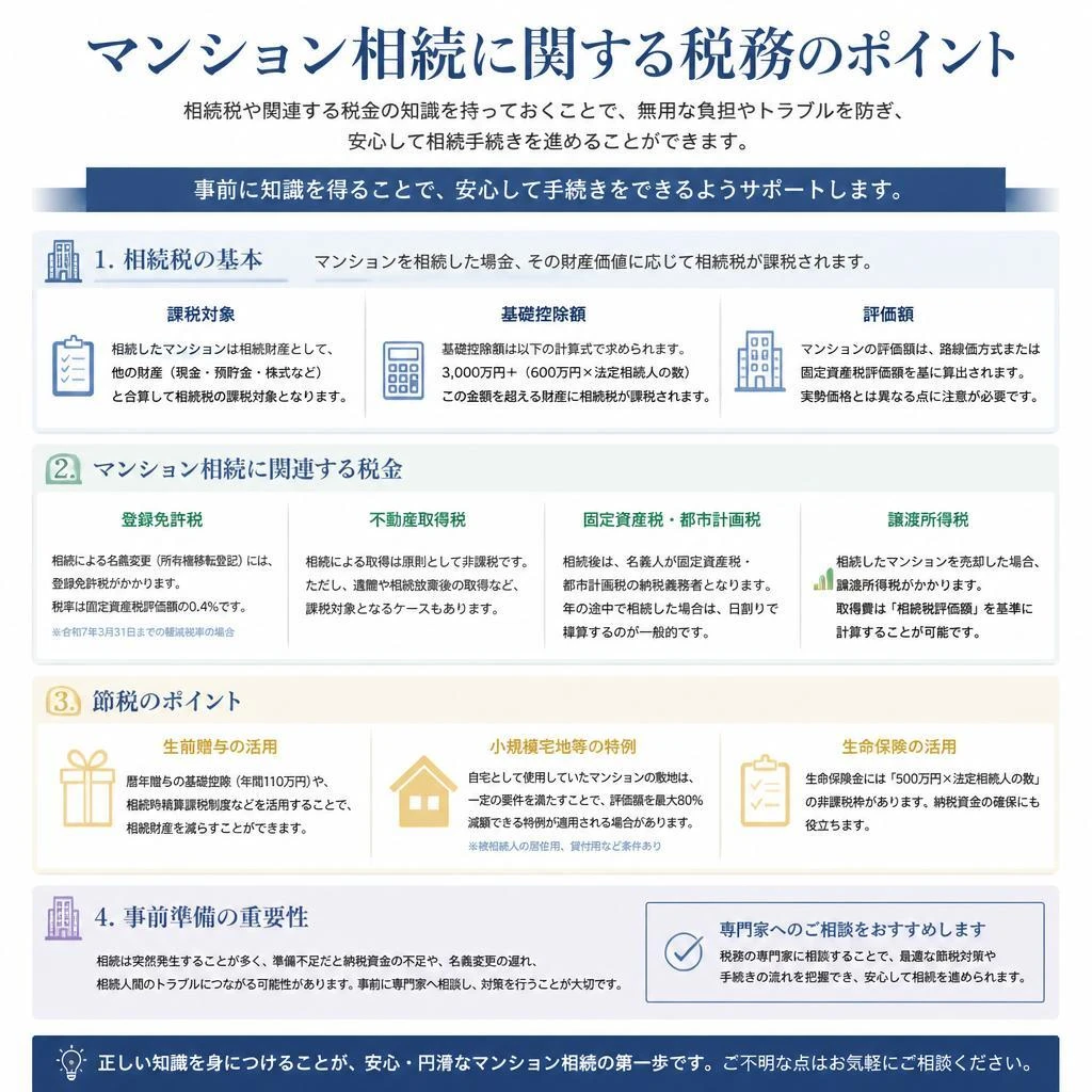 マンション相続に伴う税金の理解