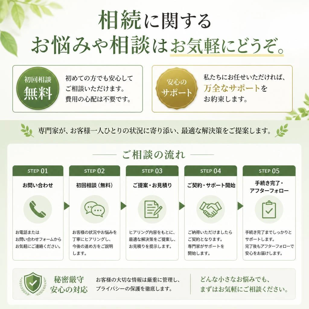 まずはお気軽にご相談を！