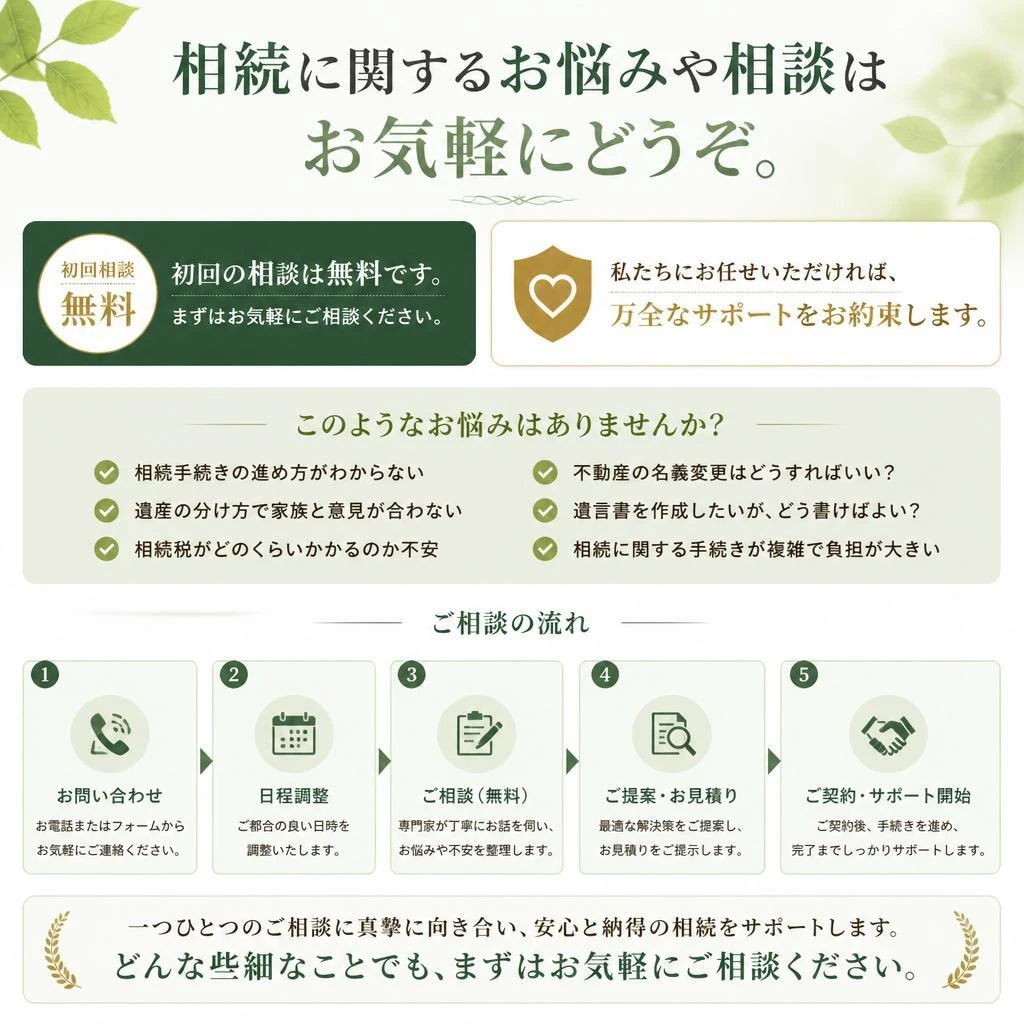 まずはお気軽にご相談を！