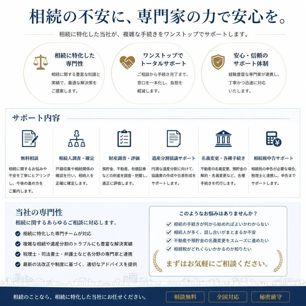 5. 相続専門の不動産サポート